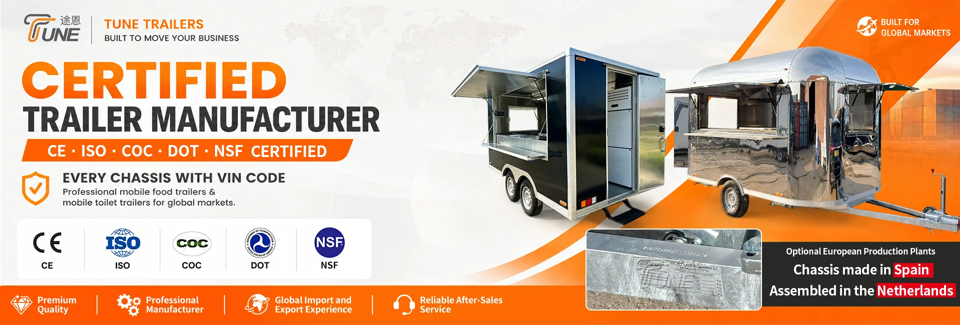 Custom food truck producent Kina - TUNE